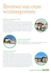 Reviews van enkele wintersporters
