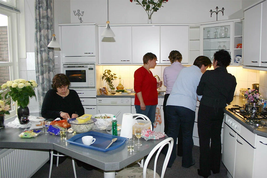 Lekker op het terras buiten voor het vakantiehuis