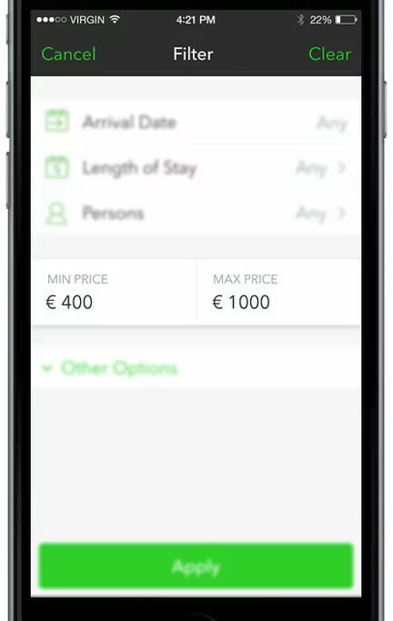 app iPhone review Belvilla vakantiehuizen