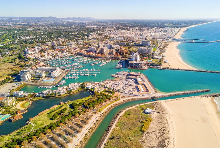 Luchtfoto van Vilamoura, Algarve, Portugal