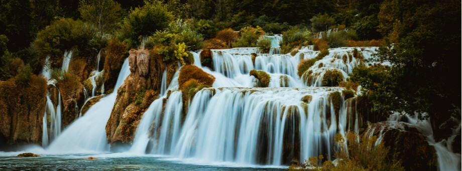 watervallen in Nationaal Park De Plitvice Meren