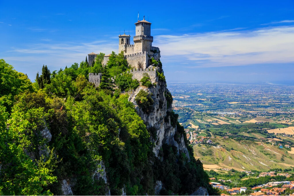 zicht op San Marino