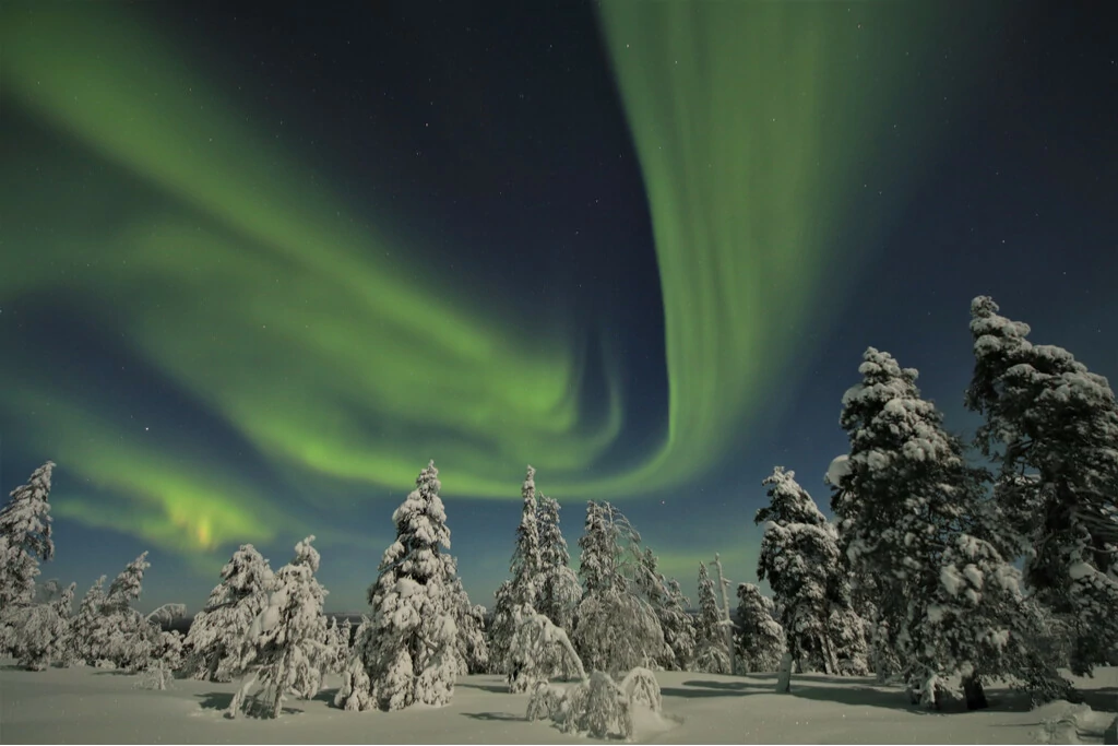 het noorderlicht in Pyhä-Luosto