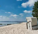 Strandstoel aan de Baltic Zee
