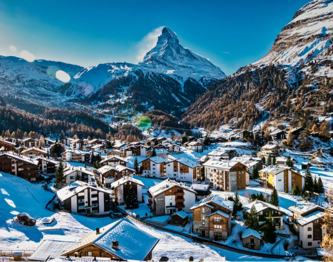 Matterhorn in de winter