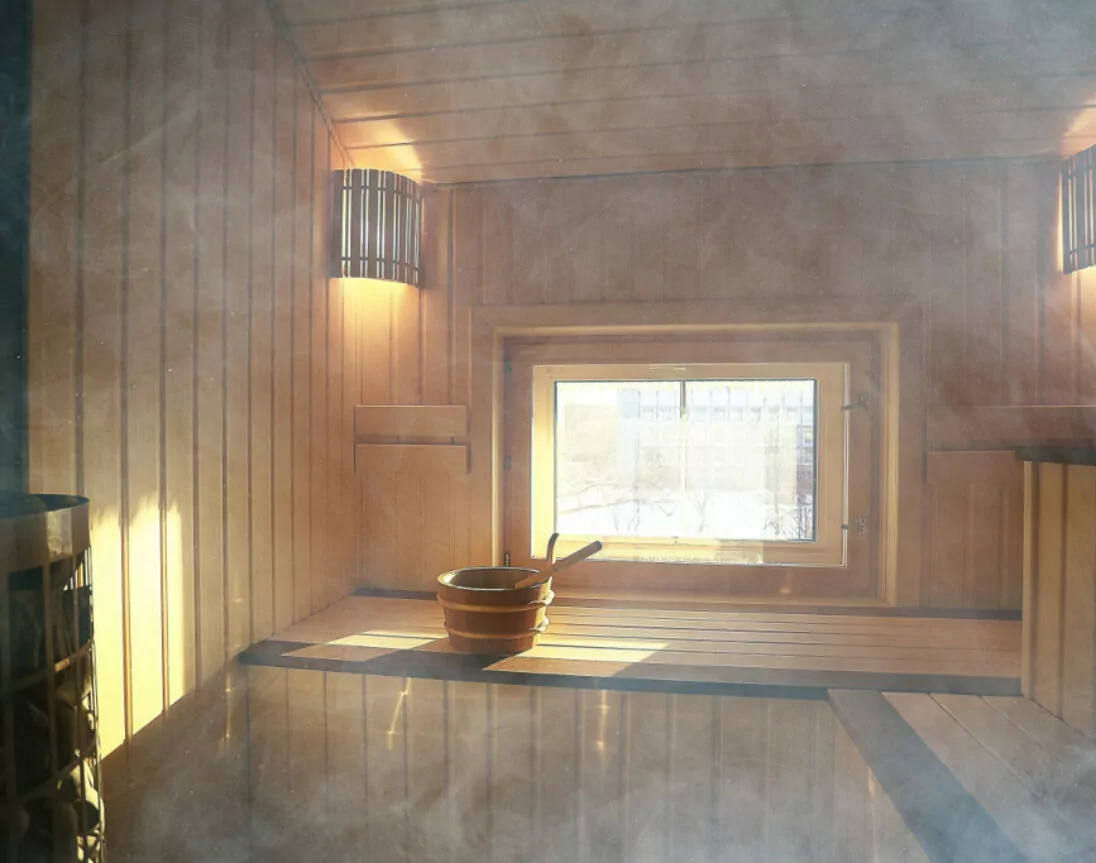 Sauna in de wellnessruimte van het hotel