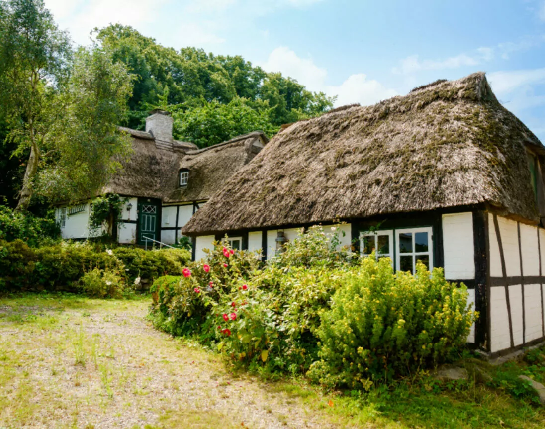 Traditionele vakwerkhuisjes in Sleeswijk-Holstein
