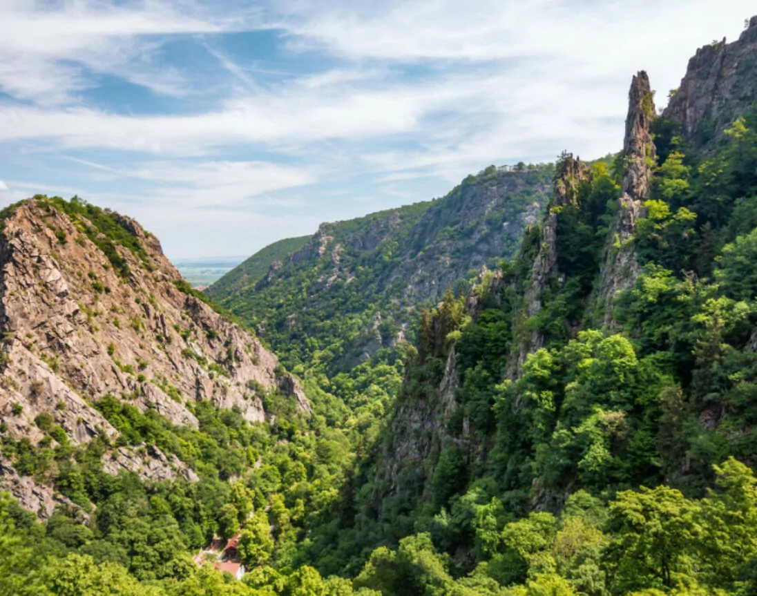 Uitzicht op het Bodetal im Harz