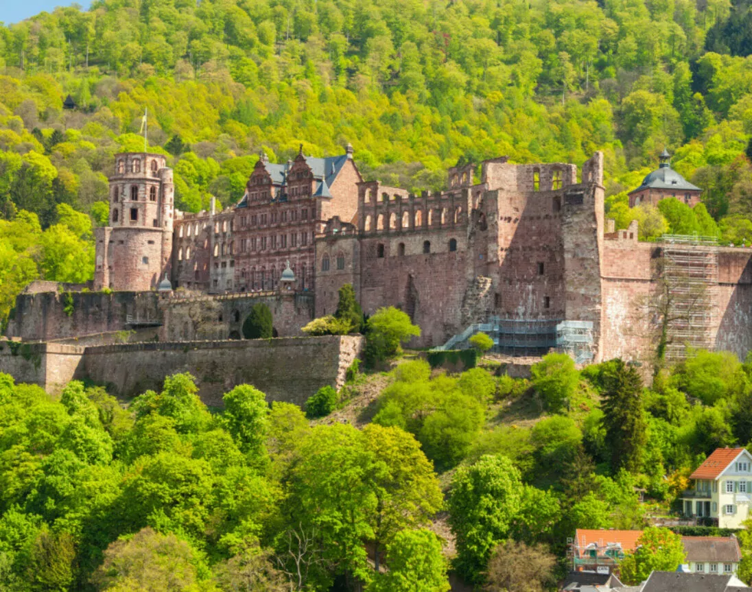 Zicht op Schloss Heidelberg