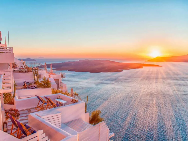 sunset at holiday