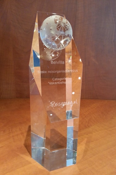 Reisgraag Award_beste reisorganisatie 2014_vakantiehuizen_Belvilla