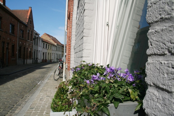 Vakantiehuis In 't Reitje_stedentrip Brugge_rustig straatje_Belvilla vakantiehuizen