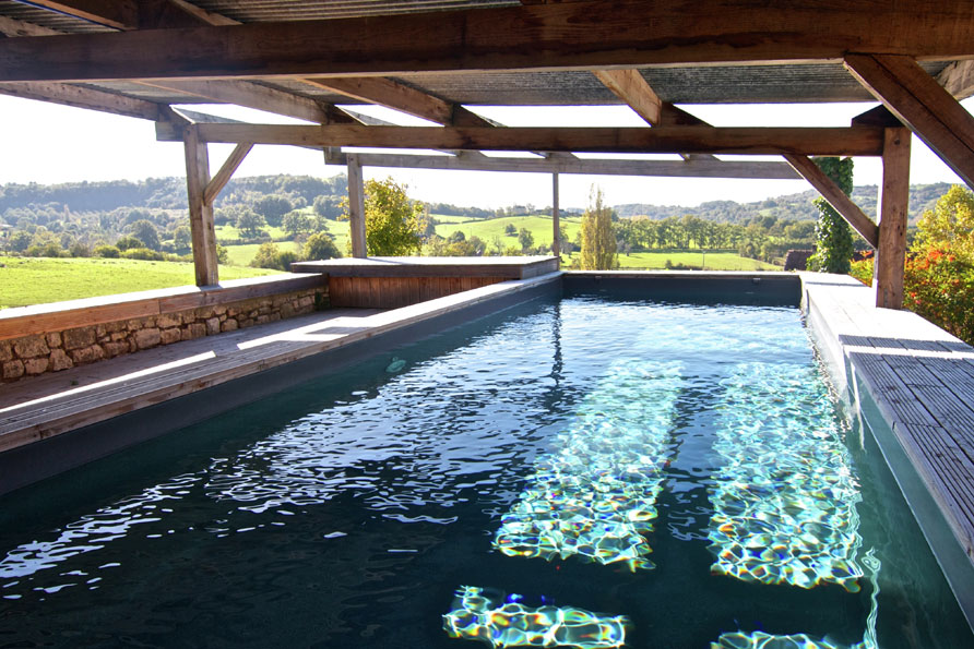 FR-19310-05 L'Abbaye zwembad abdij Dordogne Belvilla vakantiehuizen