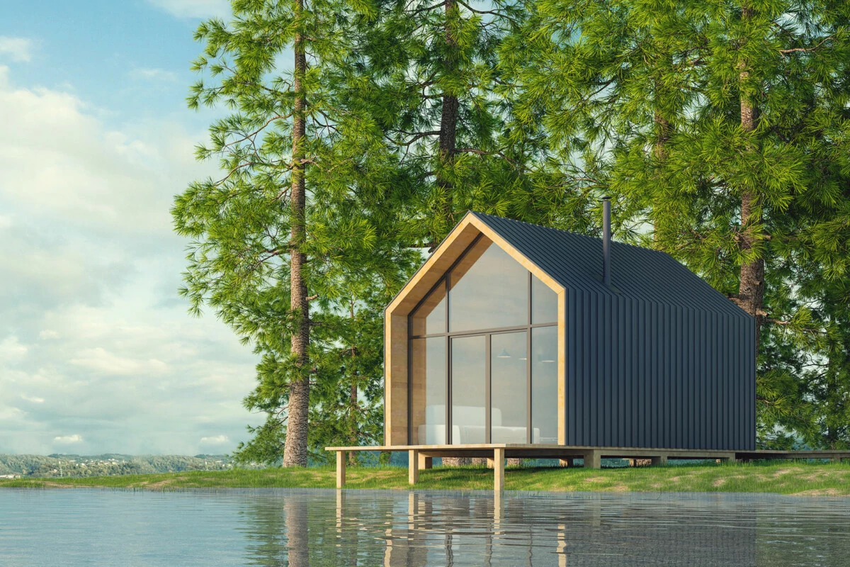 tiny house vakantiehuis aan het water