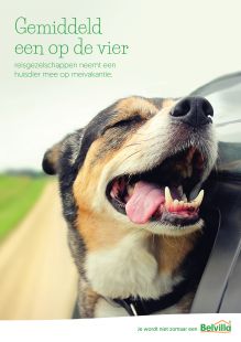 Gemiddeld neemt één op de vier reisgezelschappen een huisdier mee